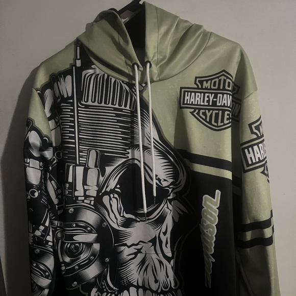 Harley-Davidson Other - Harley Davidson Hoodie, Size Large , with Engines & Skulls